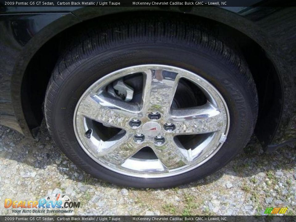 2009 Pontiac G6 GT Sedan Carbon Black Metallic / Light Taupe Photo #2