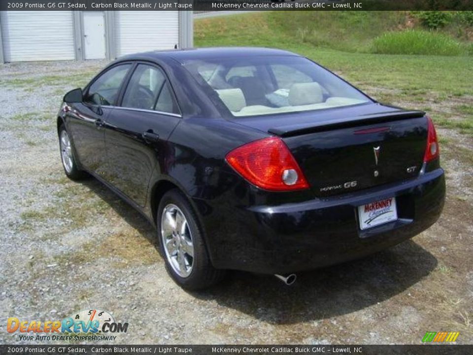 2009 Pontiac G6 GT Sedan Carbon Black Metallic / Light Taupe Photo #4