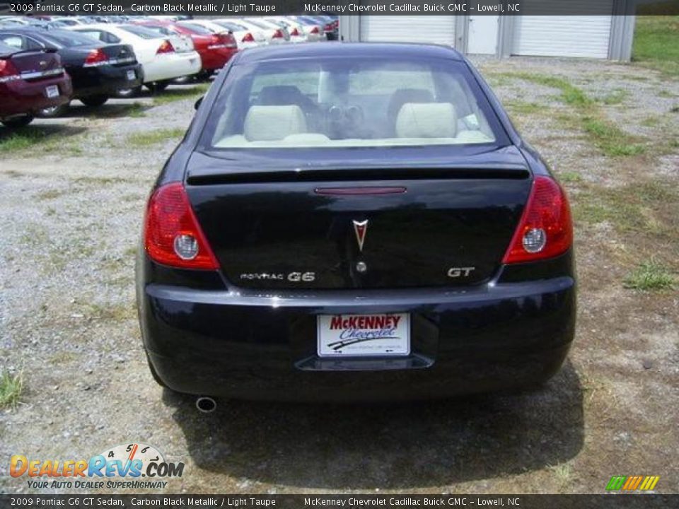 2009 Pontiac G6 GT Sedan Carbon Black Metallic / Light Taupe Photo #5