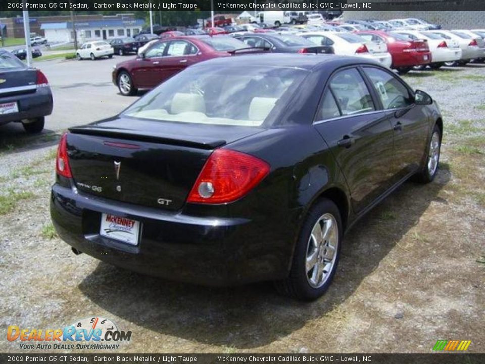 2009 Pontiac G6 GT Sedan Carbon Black Metallic / Light Taupe Photo #6
