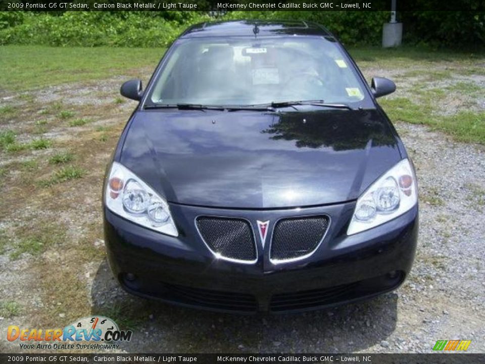 2009 Pontiac G6 GT Sedan Carbon Black Metallic / Light Taupe Photo #7