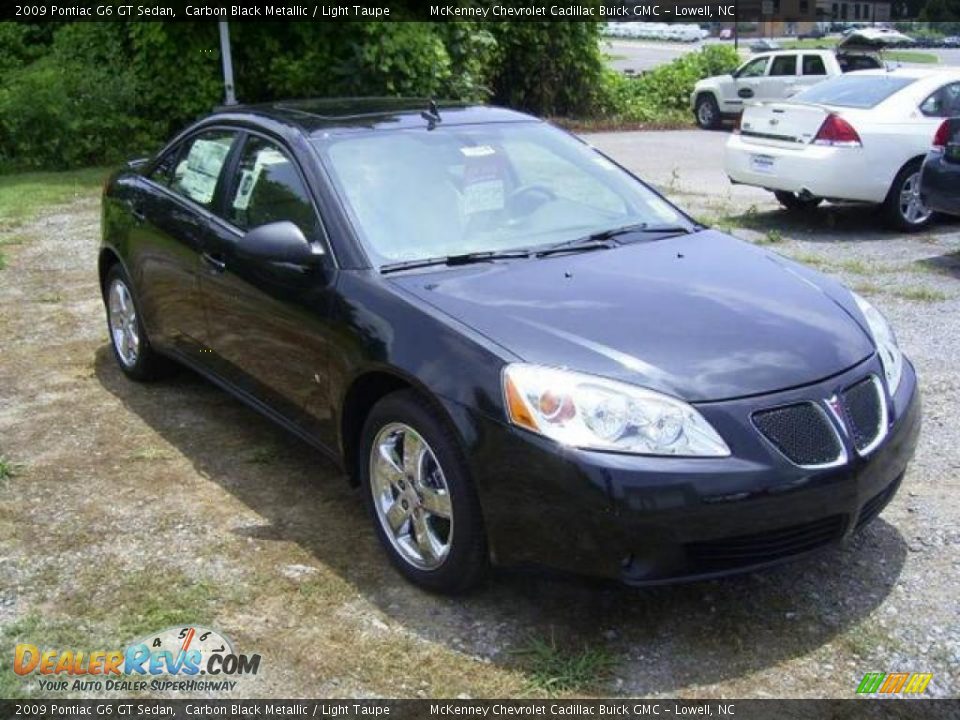 2009 Pontiac G6 GT Sedan Carbon Black Metallic / Light Taupe Photo #8