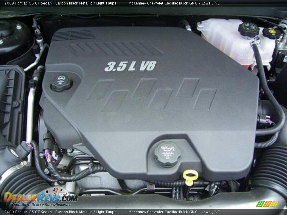 2009 Pontiac G6 GT Sedan Carbon Black Metallic / Light Taupe Photo #12
