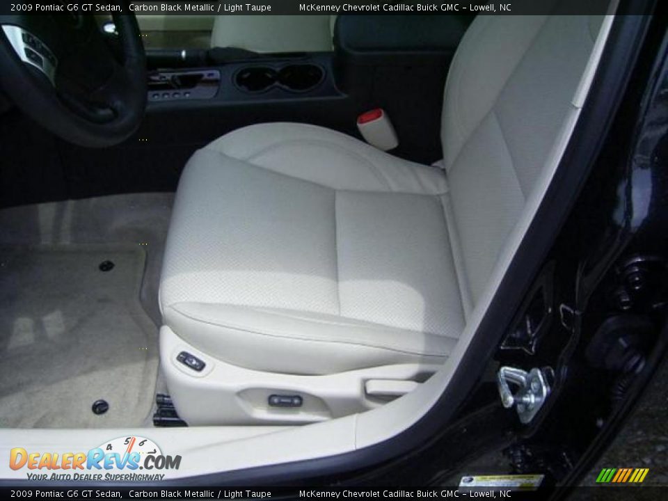 2009 Pontiac G6 GT Sedan Carbon Black Metallic / Light Taupe Photo #14