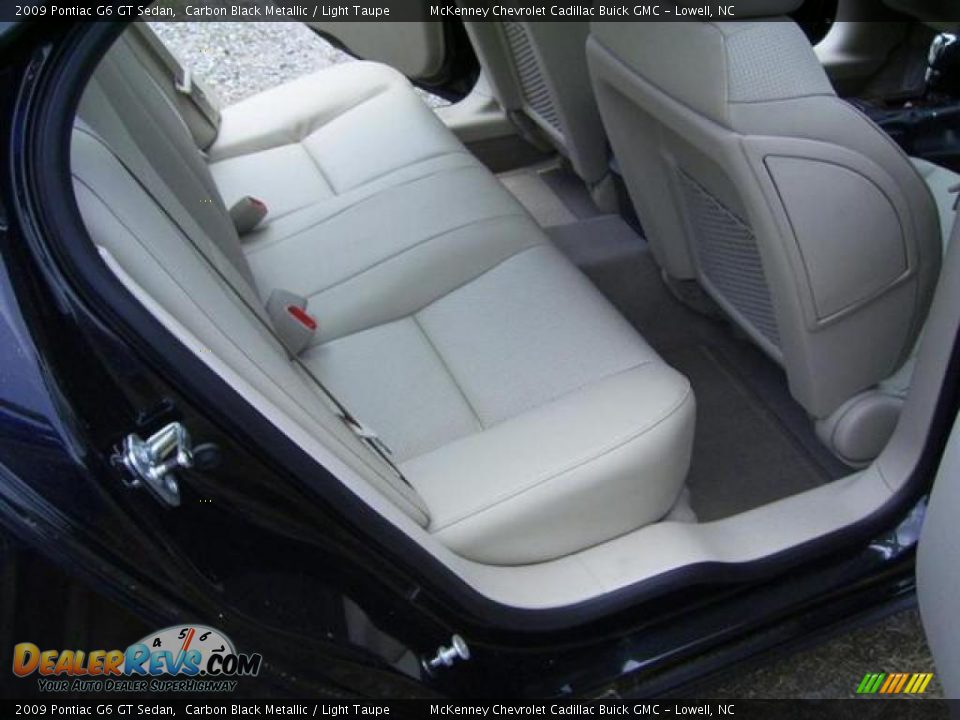 2009 Pontiac G6 GT Sedan Carbon Black Metallic / Light Taupe Photo #18