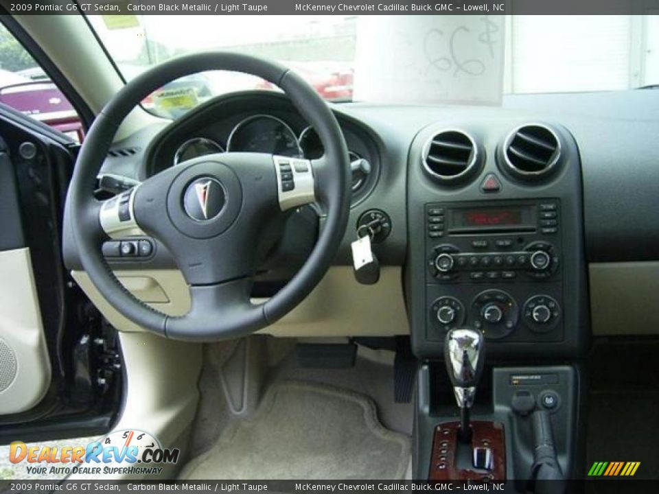 2009 Pontiac G6 GT Sedan Carbon Black Metallic / Light Taupe Photo #21