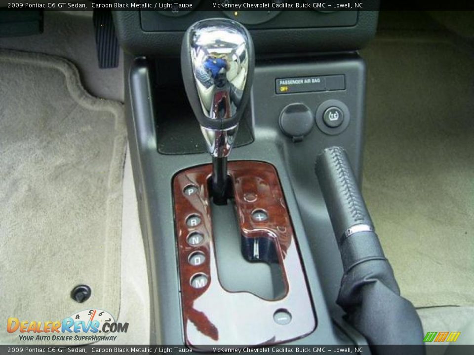 2009 Pontiac G6 GT Sedan Carbon Black Metallic / Light Taupe Photo #23