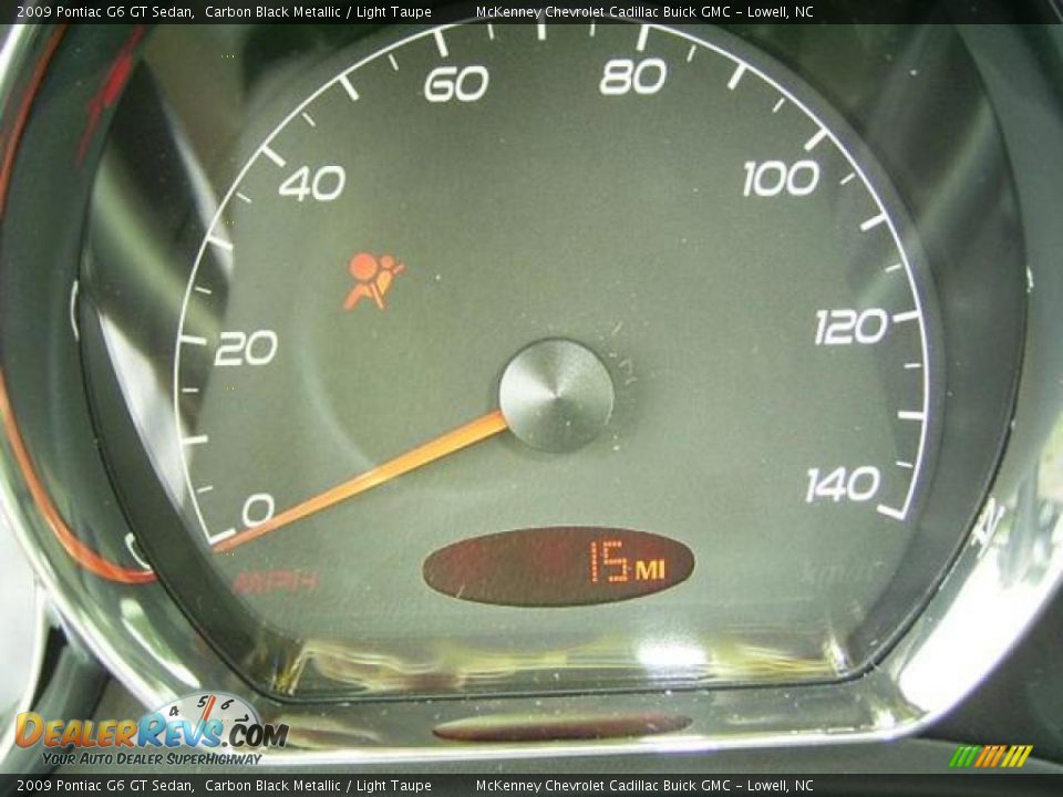 2009 Pontiac G6 GT Sedan Carbon Black Metallic / Light Taupe Photo #25