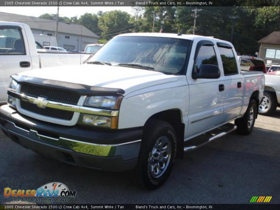 2005 Chevrolet Silverado 1500 LS Crew Cab 4x4 Summit White / Tan Photo #1