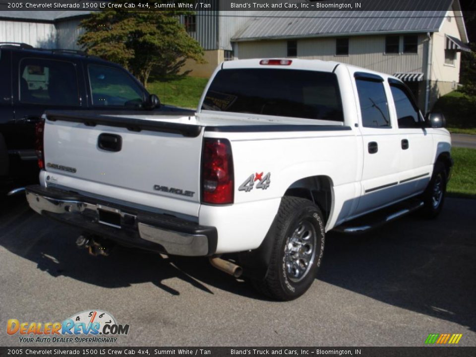 2005 Chevrolet Silverado 1500 LS Crew Cab 4x4 Summit White / Tan Photo #2