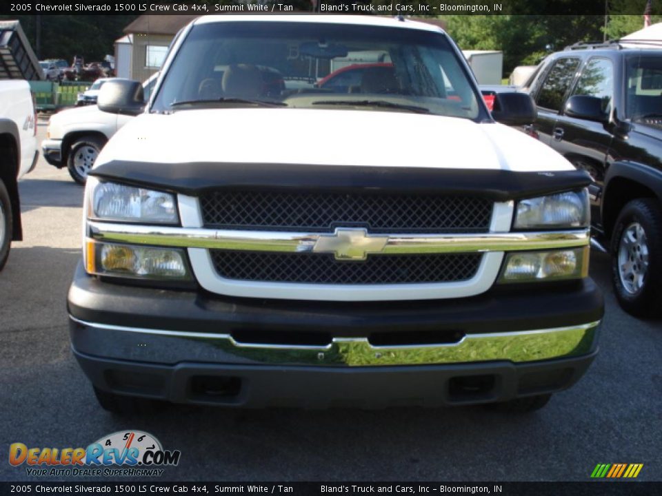 2005 Chevrolet Silverado 1500 LS Crew Cab 4x4 Summit White / Tan Photo #3