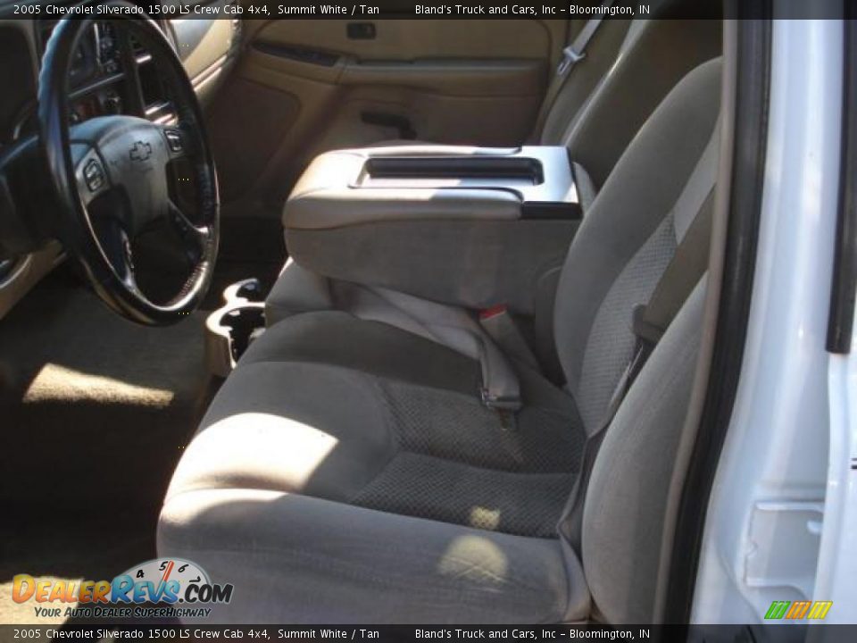 2005 Chevrolet Silverado 1500 LS Crew Cab 4x4 Summit White / Tan Photo #5