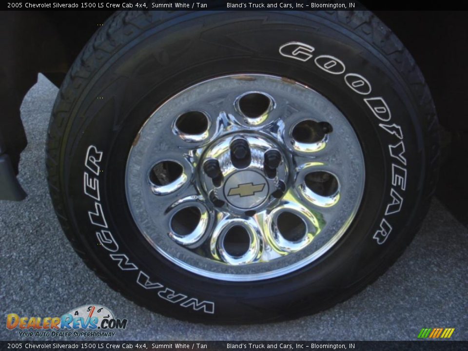 2005 Chevrolet Silverado 1500 LS Crew Cab 4x4 Summit White / Tan Photo #10