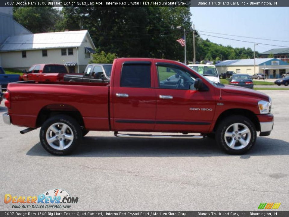2007 Dodge Ram 1500 Big Horn Edition Quad Cab 4x4 Inferno Red Crystal Pearl / Medium Slate Gray Photo #2