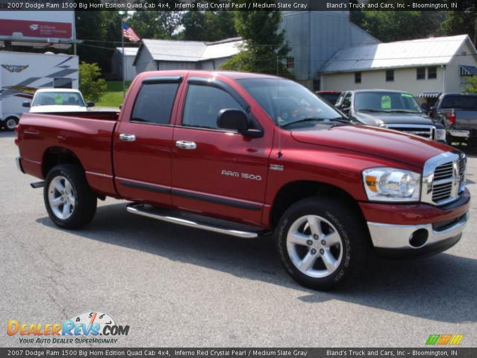 2007 Dodge Ram 1500 Big Horn Edition Quad Cab 4x4 Inferno Red Crystal Pearl / Medium Slate Gray Photo #3