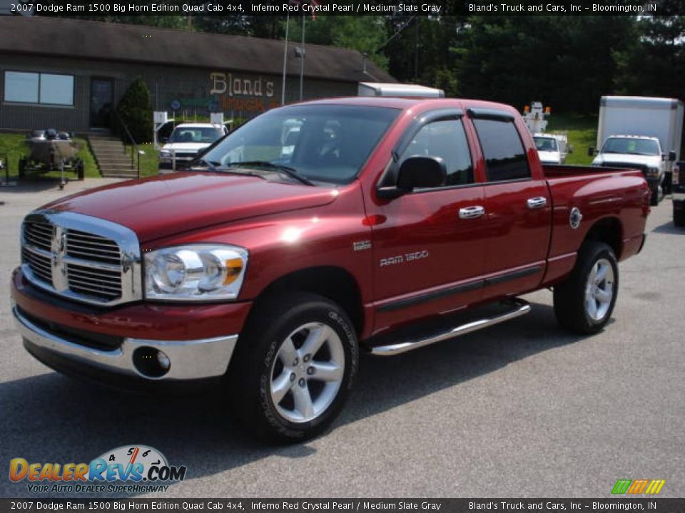 2007 Dodge Ram 1500 Big Horn Edition Quad Cab 4x4 Inferno Red Crystal Pearl / Medium Slate Gray Photo #4