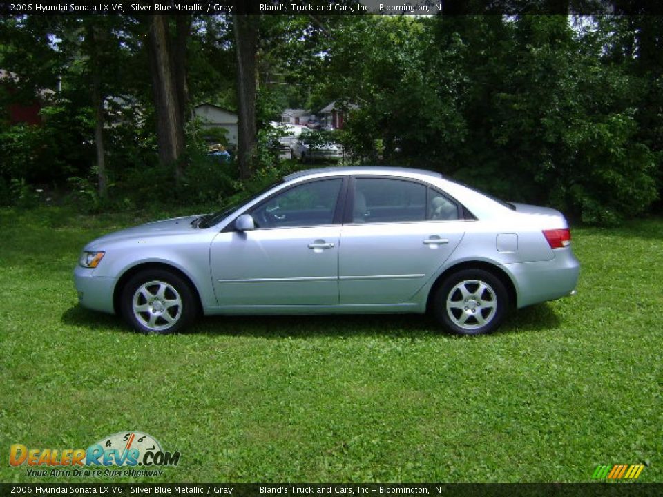 2006 Hyundai Sonata LX V6 Silver Blue Metallic / Gray Photo #1