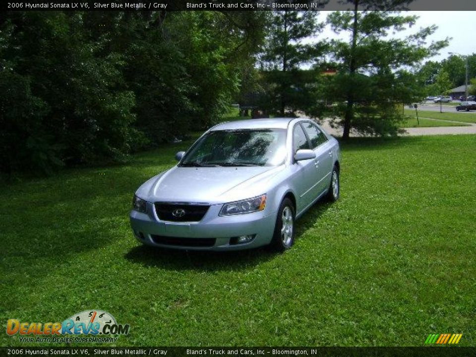 2006 Hyundai Sonata LX V6 Silver Blue Metallic / Gray Photo #2