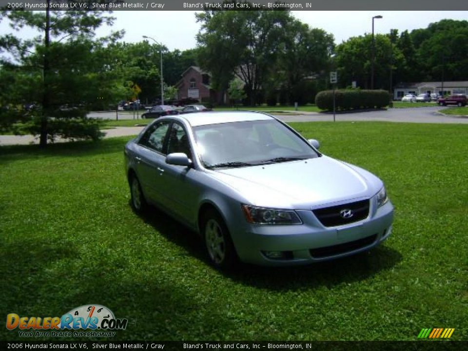 2006 Hyundai Sonata LX V6 Silver Blue Metallic / Gray Photo #3