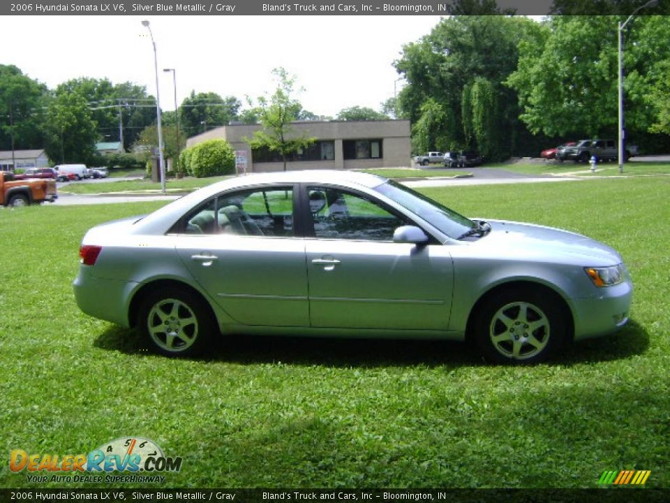 2006 Hyundai Sonata LX V6 Silver Blue Metallic / Gray Photo #4