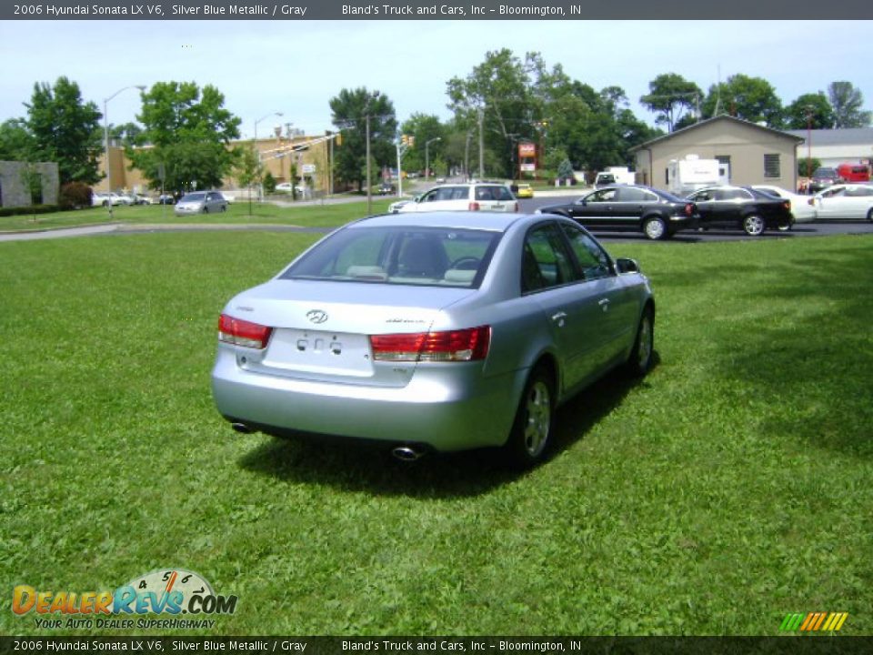 2006 Hyundai Sonata LX V6 Silver Blue Metallic / Gray Photo #5