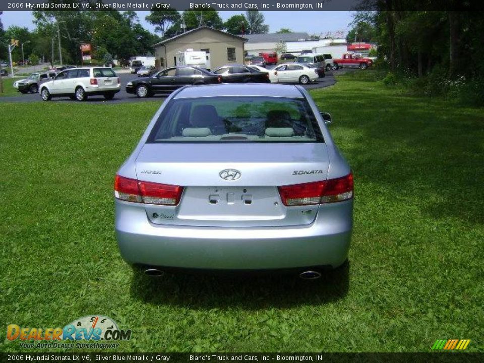 2006 Hyundai Sonata LX V6 Silver Blue Metallic / Gray Photo #6