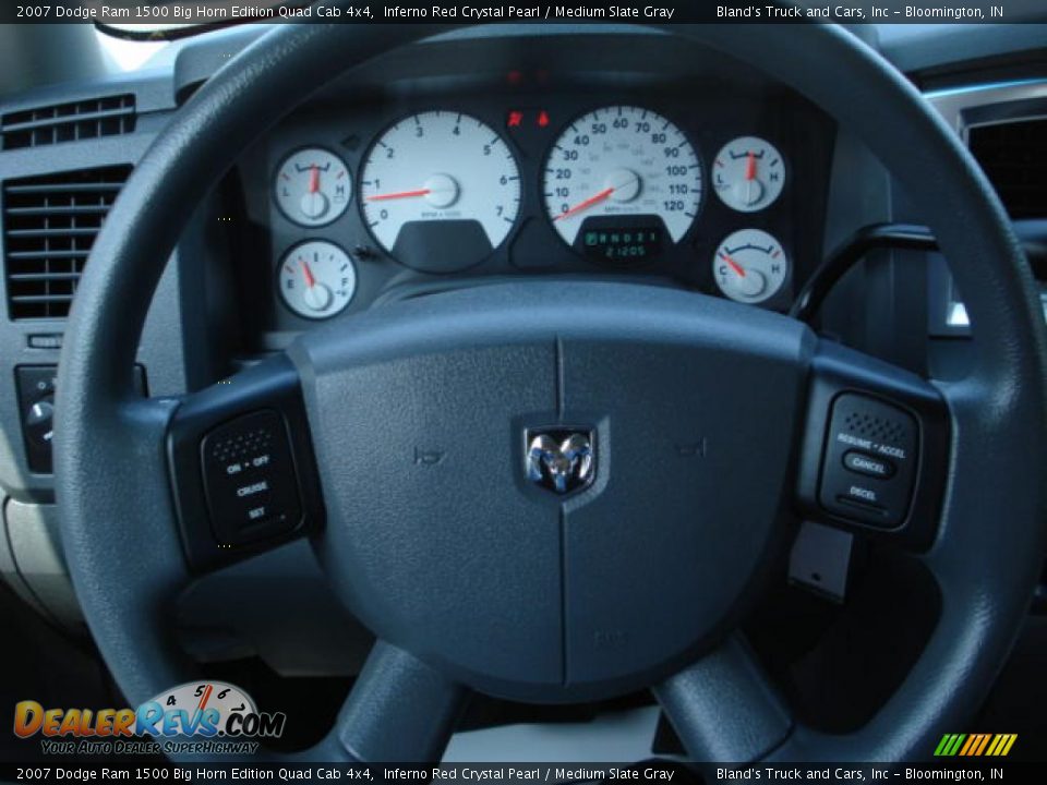 2007 Dodge Ram 1500 Big Horn Edition Quad Cab 4x4 Inferno Red Crystal Pearl / Medium Slate Gray Photo #23