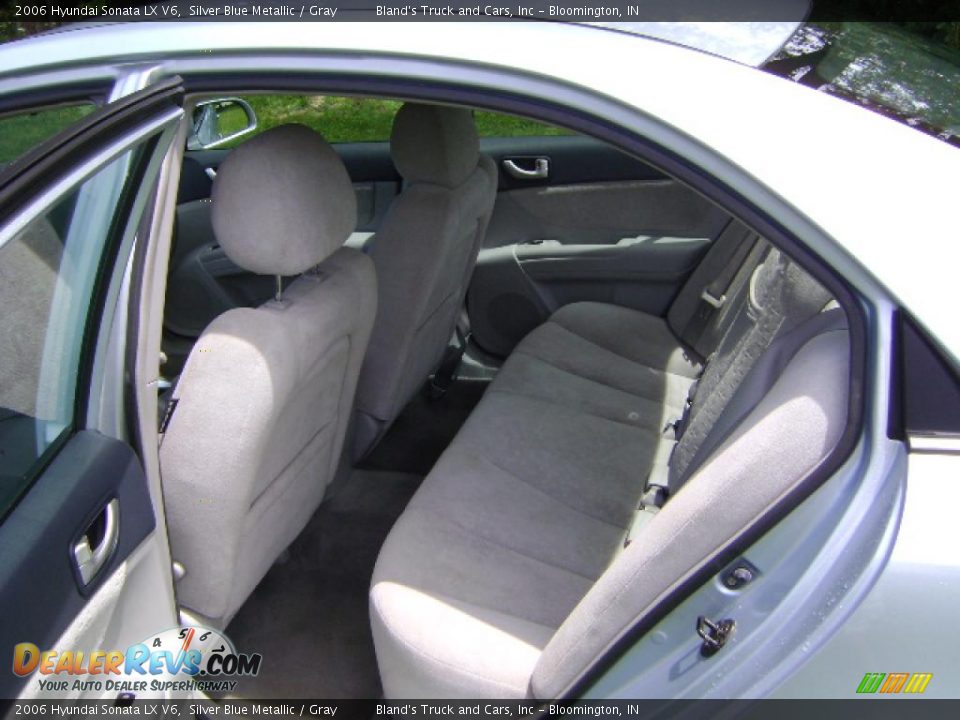 2006 Hyundai Sonata LX V6 Silver Blue Metallic / Gray Photo #12