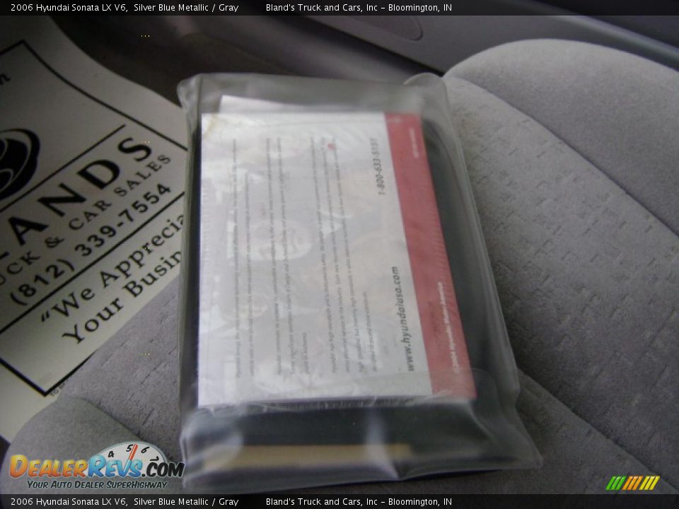 2006 Hyundai Sonata LX V6 Silver Blue Metallic / Gray Photo #23