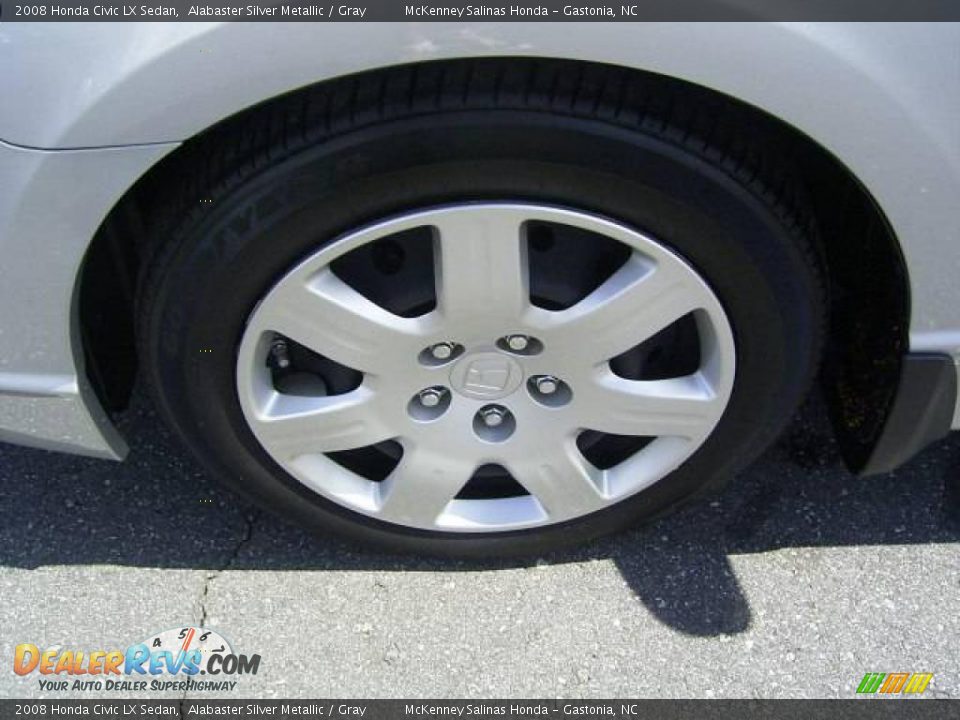2008 Honda Civic LX Sedan Alabaster Silver Metallic / Gray Photo #2