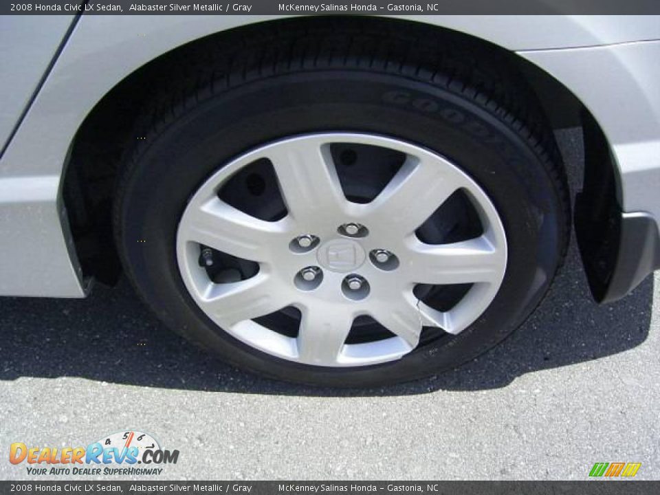 2008 Honda Civic LX Sedan Alabaster Silver Metallic / Gray Photo #4