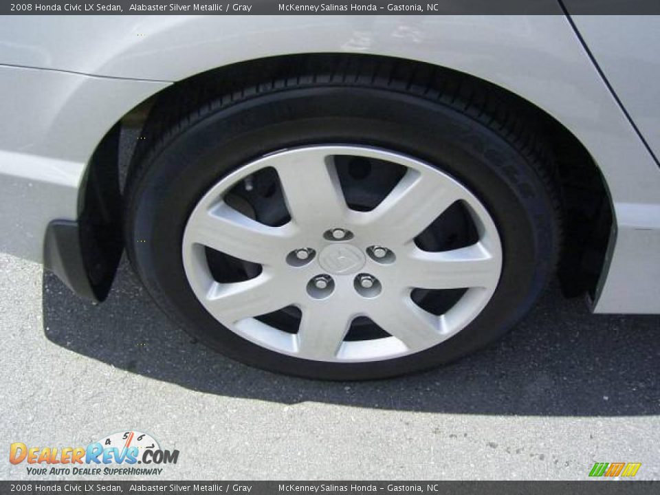 2008 Honda Civic LX Sedan Alabaster Silver Metallic / Gray Photo #8