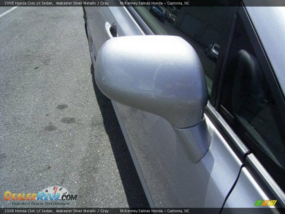 2008 Honda Civic LX Sedan Alabaster Silver Metallic / Gray Photo #9