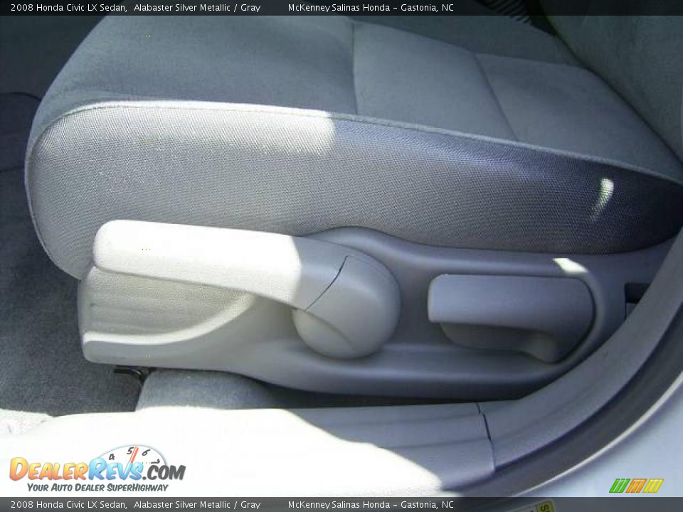 2008 Honda Civic LX Sedan Alabaster Silver Metallic / Gray Photo #18