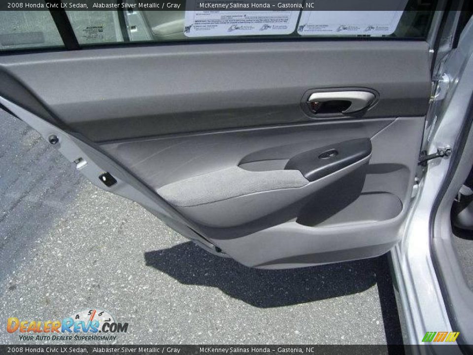 2008 Honda Civic LX Sedan Alabaster Silver Metallic / Gray Photo #20