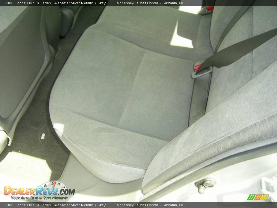2008 Honda Civic LX Sedan Alabaster Silver Metallic / Gray Photo #21