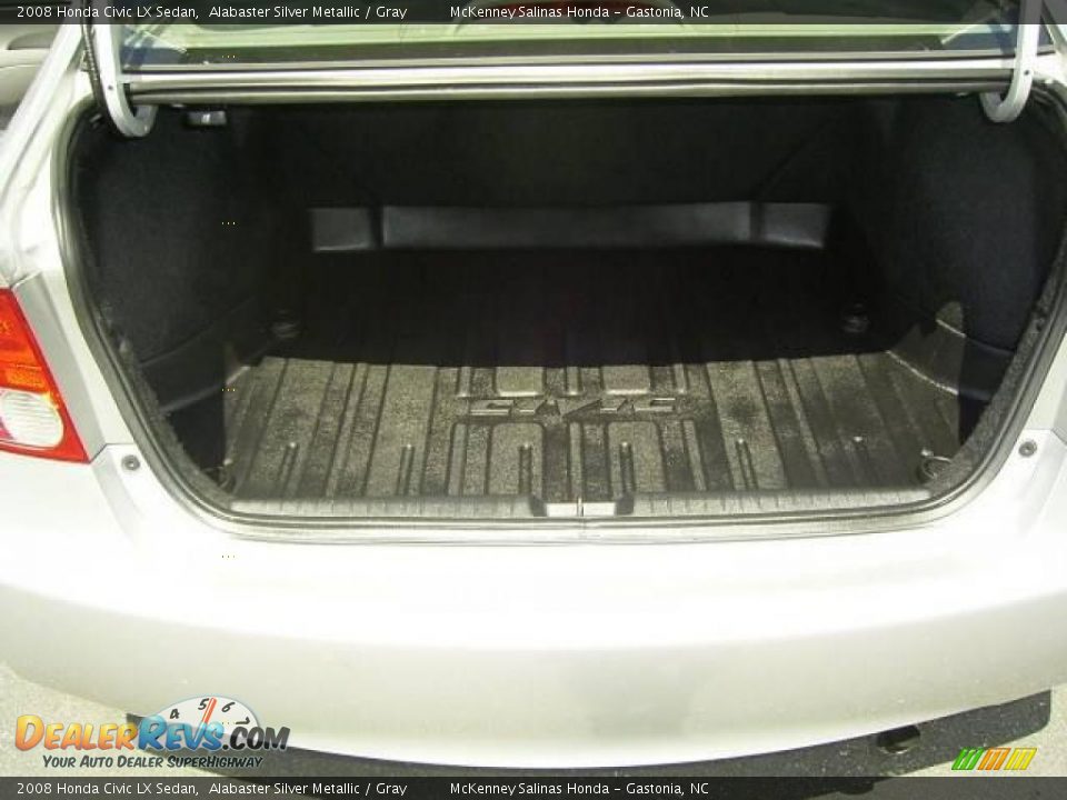 2008 Honda Civic LX Sedan Alabaster Silver Metallic / Gray Photo #22