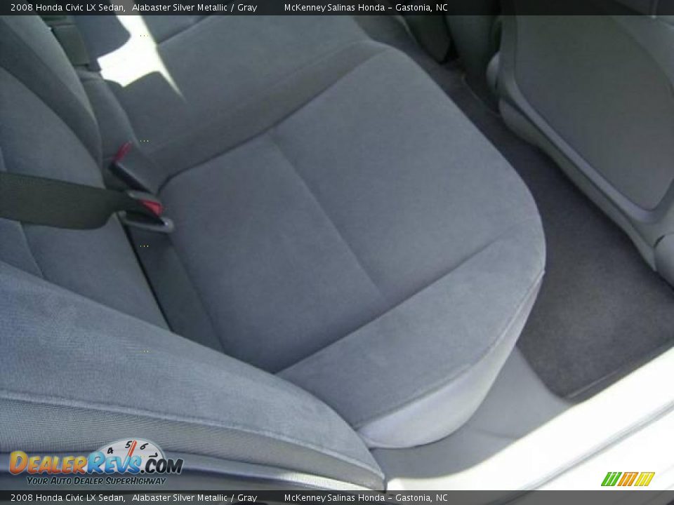 2008 Honda Civic LX Sedan Alabaster Silver Metallic / Gray Photo #23