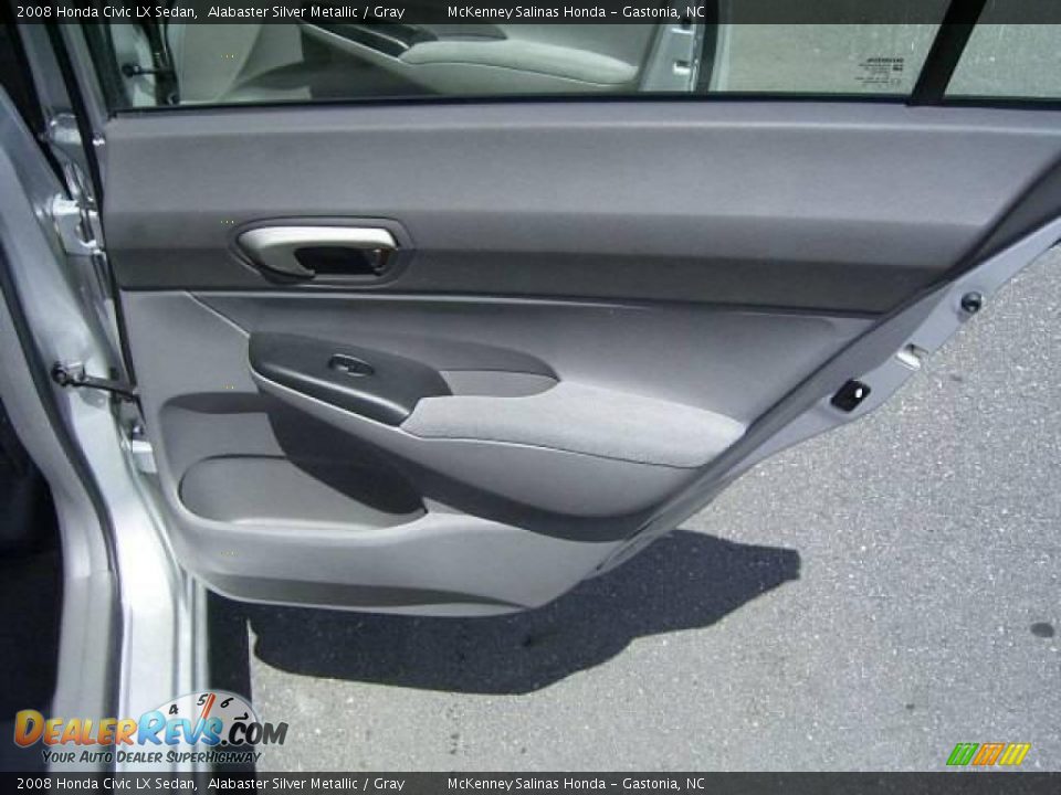 2008 Honda Civic LX Sedan Alabaster Silver Metallic / Gray Photo #24