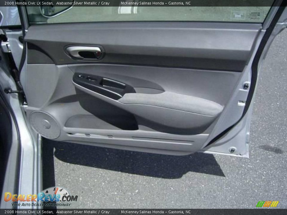 2008 Honda Civic LX Sedan Alabaster Silver Metallic / Gray Photo #25