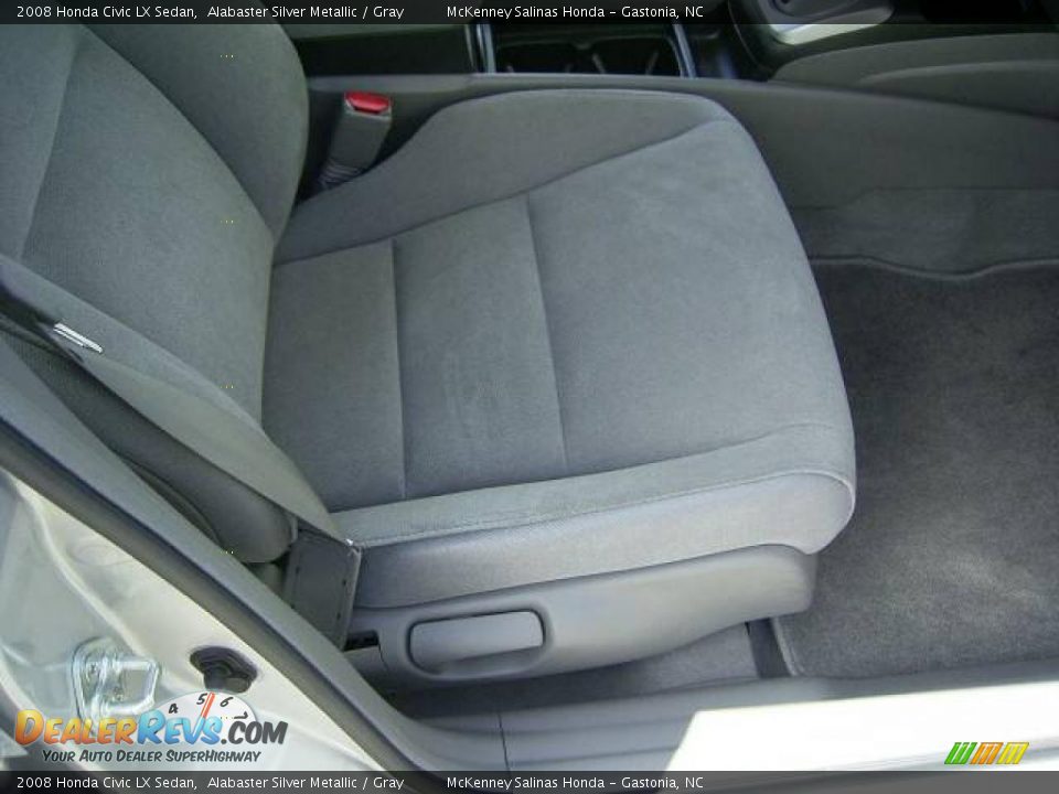 2008 Honda Civic LX Sedan Alabaster Silver Metallic / Gray Photo #26