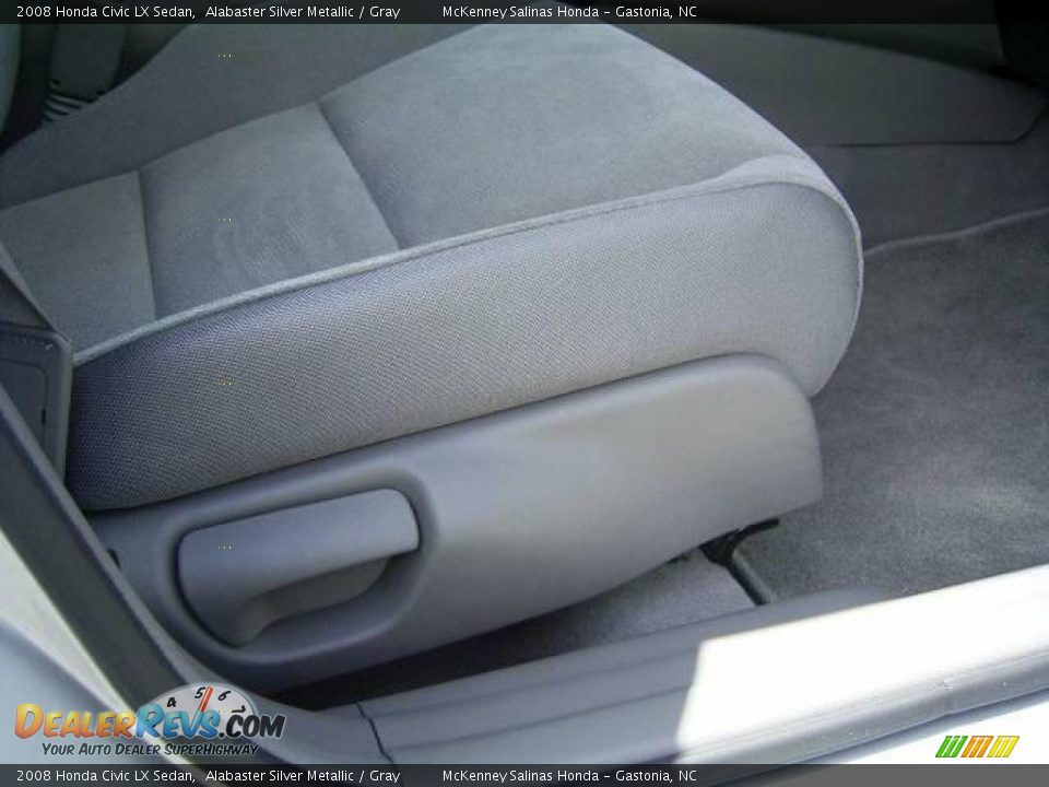 2008 Honda Civic LX Sedan Alabaster Silver Metallic / Gray Photo #27
