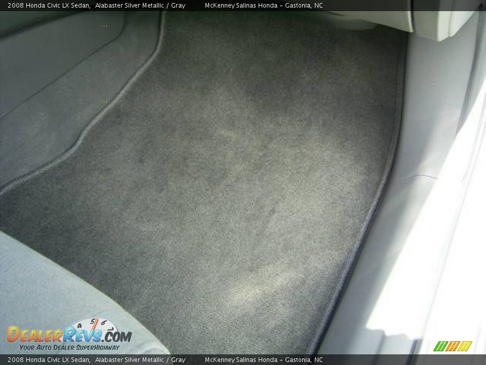 2008 Honda Civic LX Sedan Alabaster Silver Metallic / Gray Photo #28