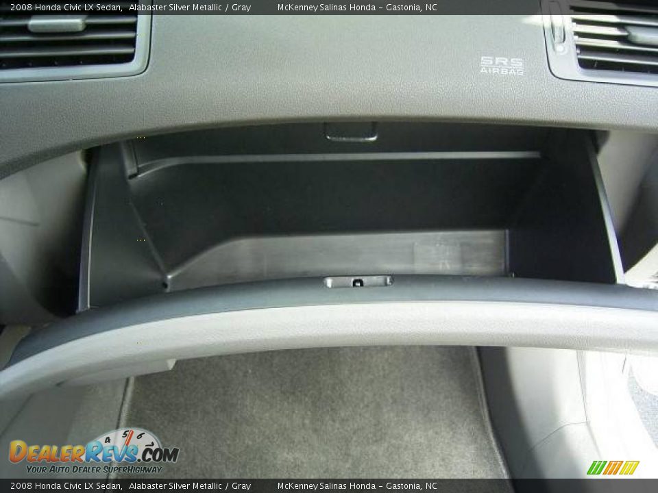 2008 Honda Civic LX Sedan Alabaster Silver Metallic / Gray Photo #29