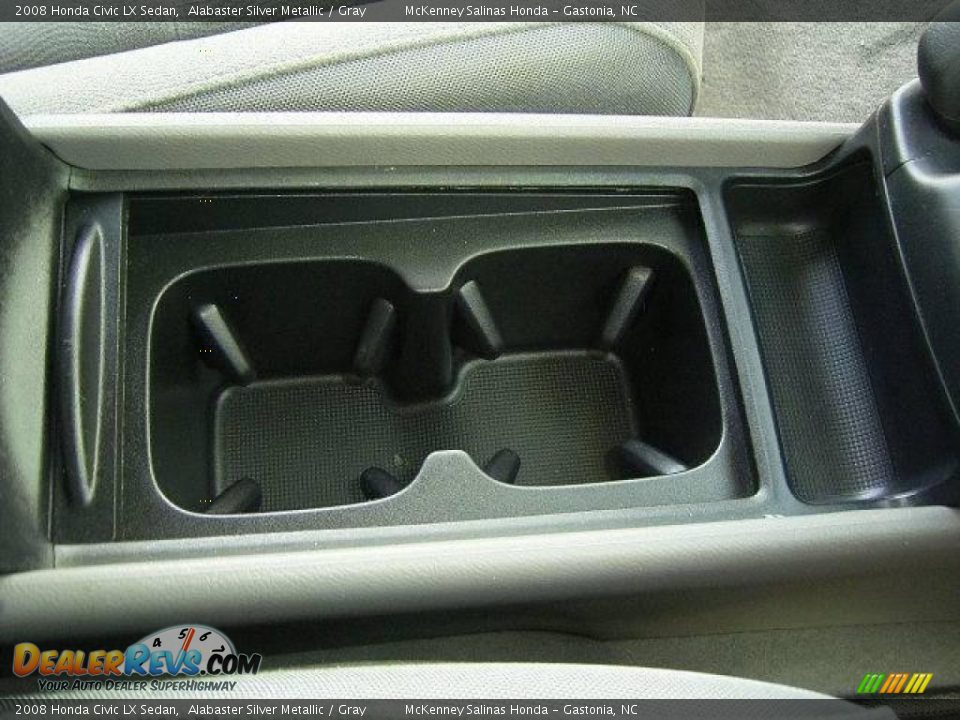 2008 Honda Civic LX Sedan Alabaster Silver Metallic / Gray Photo #31