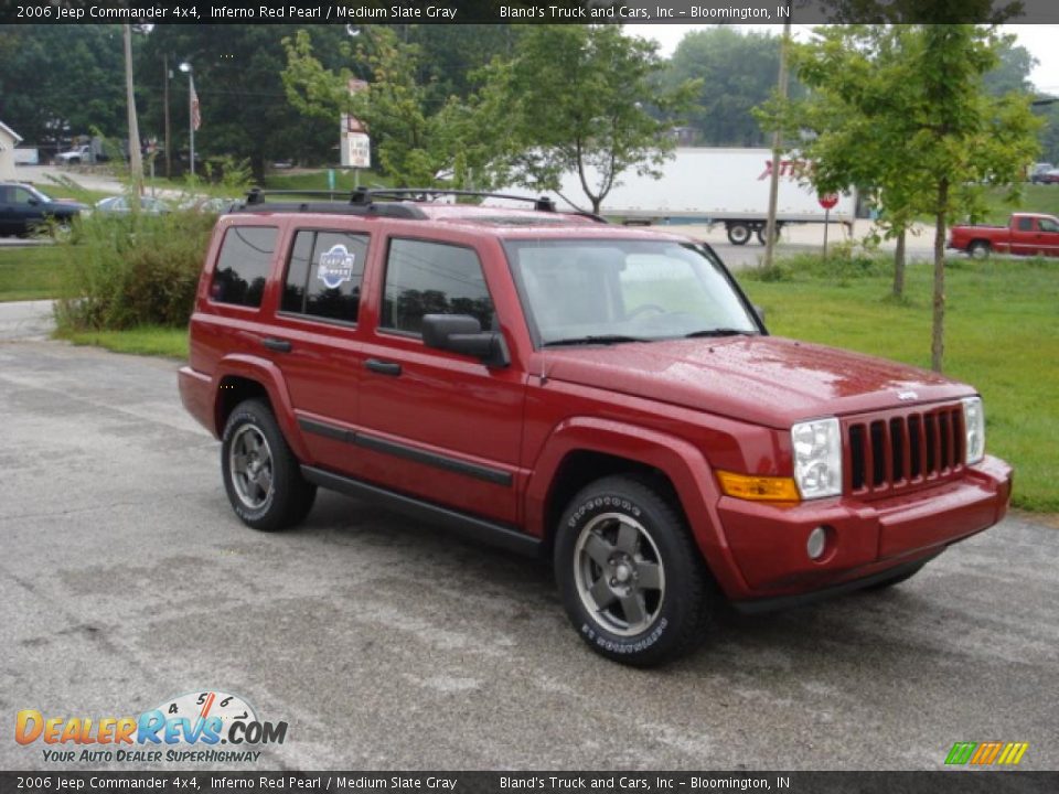 2006 Jeep Commander 4x4 Inferno Red Pearl / Medium Slate Gray Photo #1