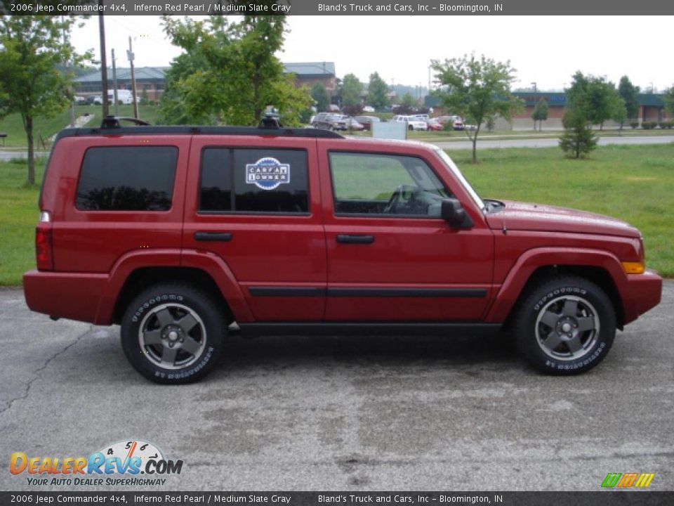2006 Jeep Commander 4x4 Inferno Red Pearl / Medium Slate Gray Photo #2
