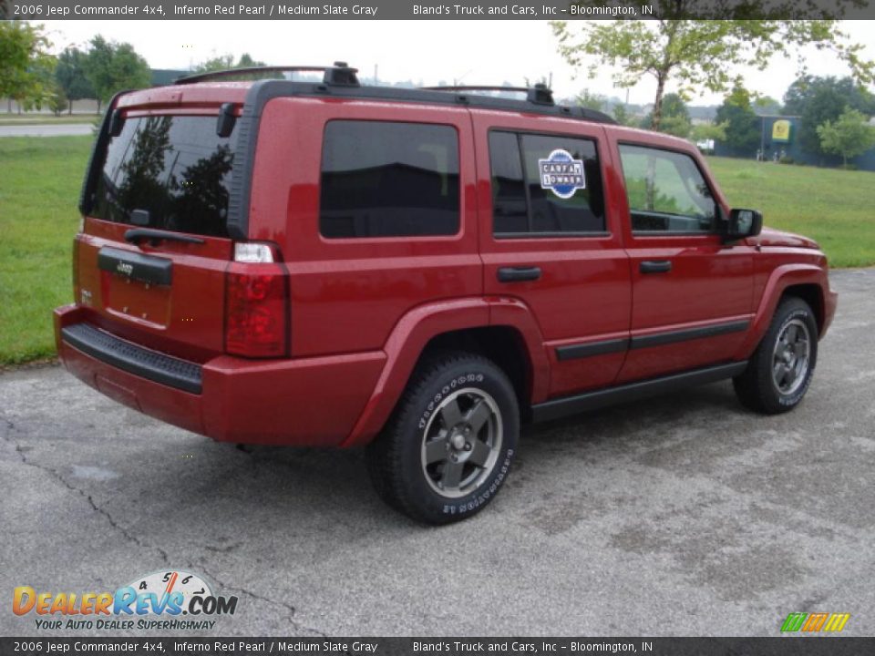 2006 Jeep Commander 4x4 Inferno Red Pearl / Medium Slate Gray Photo #3