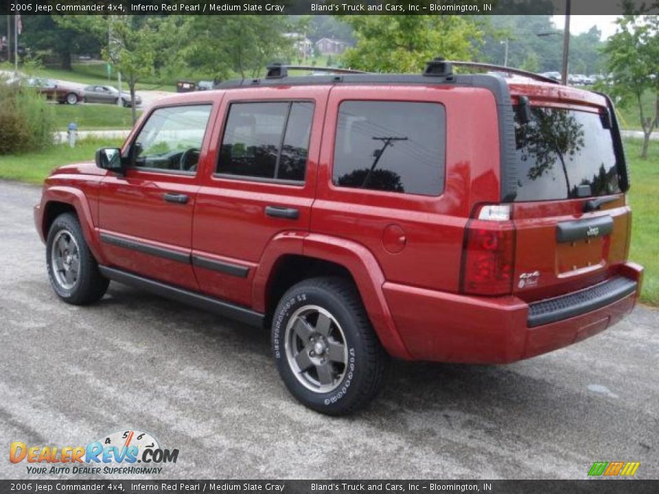 2006 Jeep Commander 4x4 Inferno Red Pearl / Medium Slate Gray Photo #6