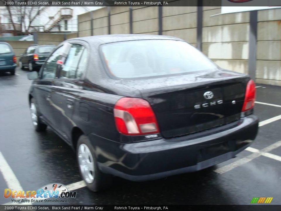 2000 Toyota ECHO Sedan Black Sand Pearl / Warm Gray Photo #2